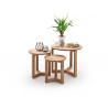 Tables basses style nature en chêne massif (lot de 3) Henderson