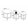 Tables basses style nature en chêne massif (lot de 3) Henderson