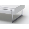 Table basse moderne blanc laqué Samourai