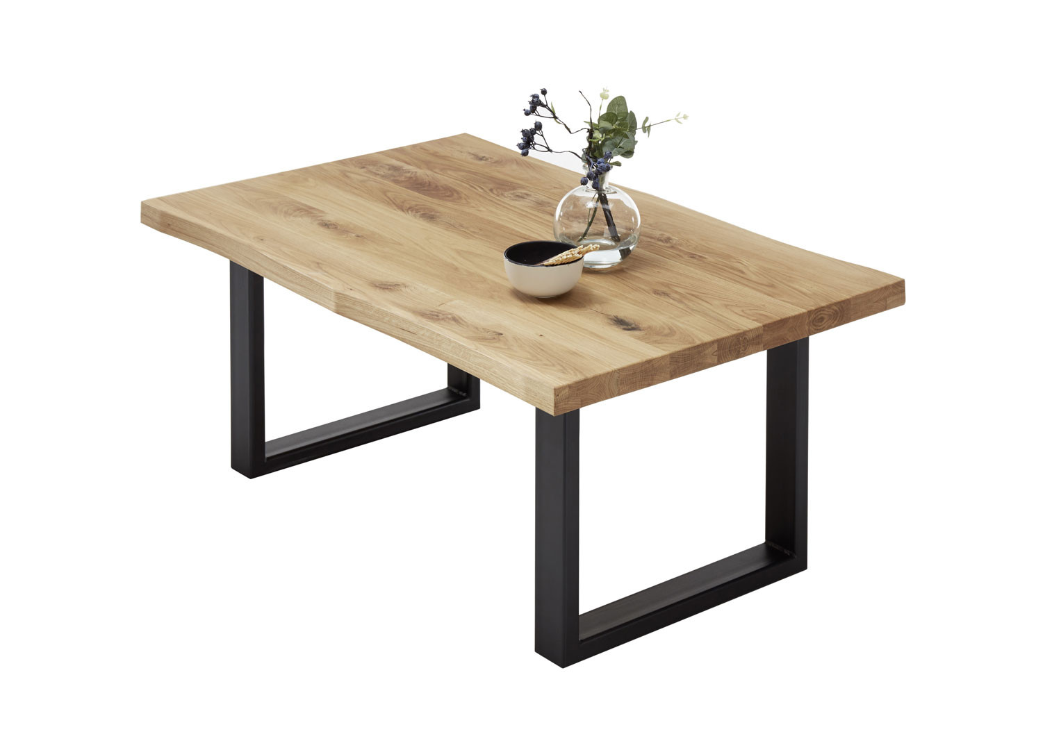 Table basse industrielle en chêne massif Kendra