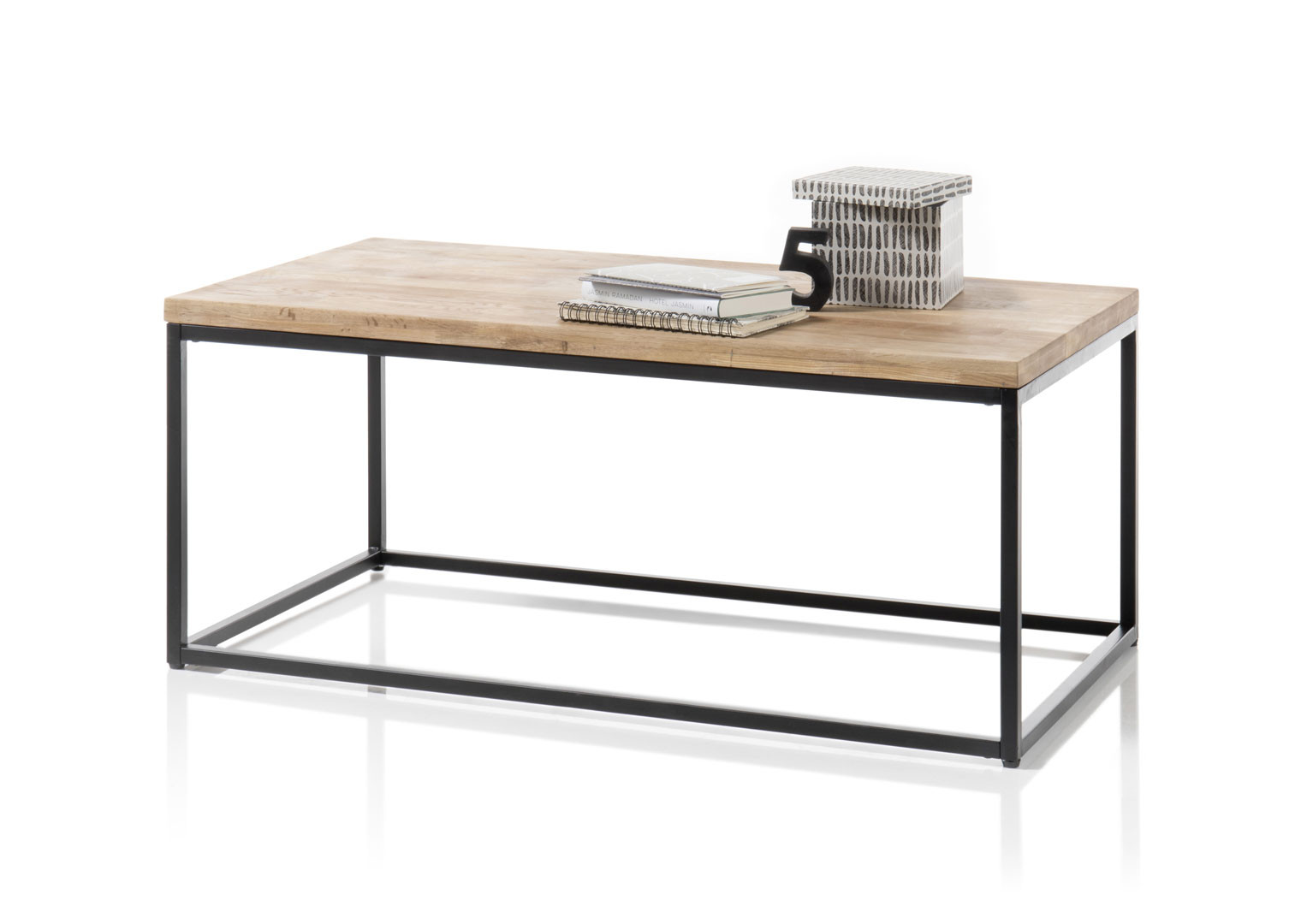Table industrielle extensible - plateau chêne massif - Metal and Woods