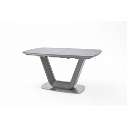 Table de salle à manger extensible moderne gris laqué Tanzanie