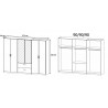 Armoire adulte contemporaine 271 cm Freya