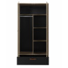 Armoire enfant moderne 102 cm chêne/noir Tanzania