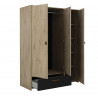 Armoire enfant moderne 152 cm chêne/noir Tanzania