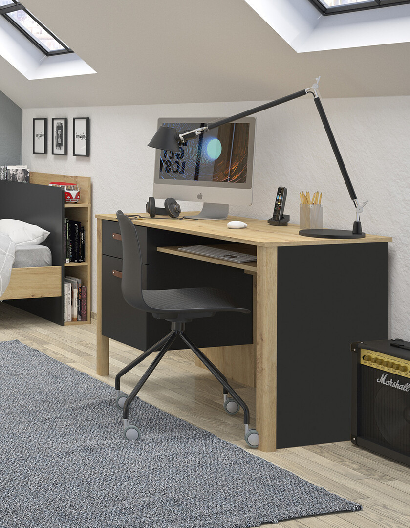 Bureau pour enfant - Plateau noir en planwood