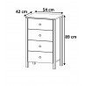 Chiffonnier moderne blanc San Francisco