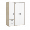 Armoire enfant moderne chêne/blanc Gabin