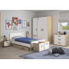 Armoire enfant moderne chêne/blanc Gabin