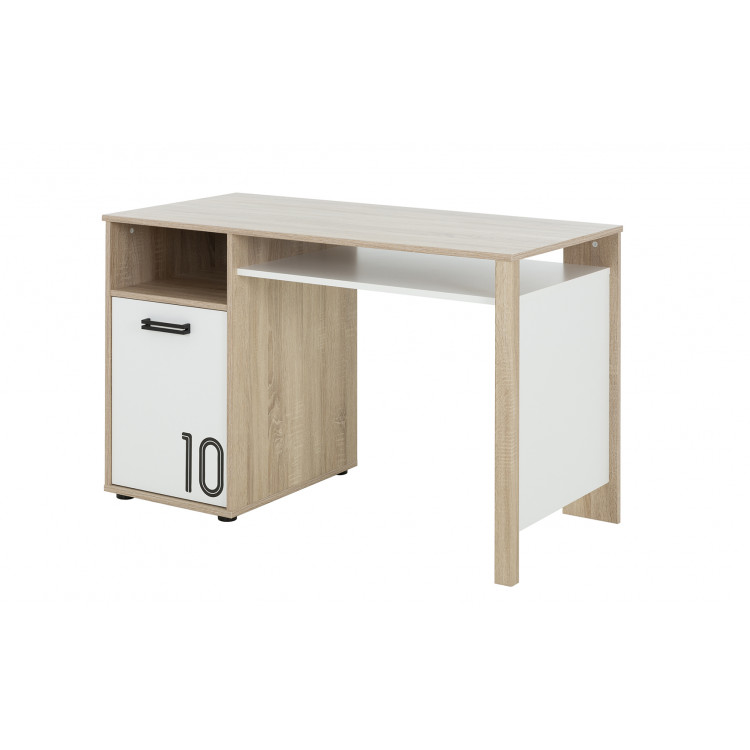 Bureau enfant moderne chêne/blanc Gabin