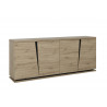 Buffet/bahut contemporain 221 cm chêne clair Jack