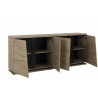 Buffet/bahut contemporain 221 cm chêne clair Jack