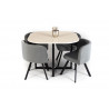 Ensemble table et 4 chaises design bois et métal Jonace
