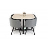 Ensemble table et 4 chaises design bois et métal Jonace