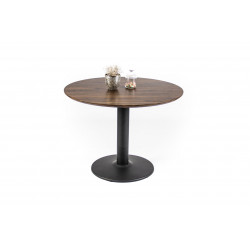 Table ronde moderne chêne/noir Rebecca