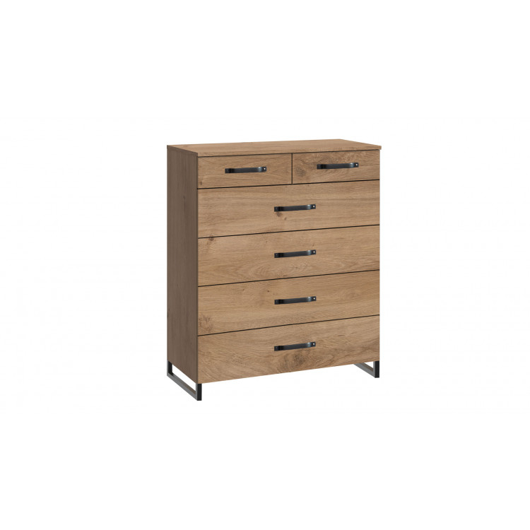 Commode industrielle 81 cm coloris chêne Michigan I