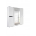 Armoire adulte contemporaine 181 cm blanche Doroty