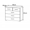 Commode contemporaine blanche 93 cm Doroty I