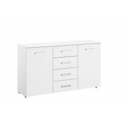 Commode contemporaine blanche 140 cm Doroty