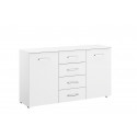 Commode contemporaine blanche 140 cm Doroty