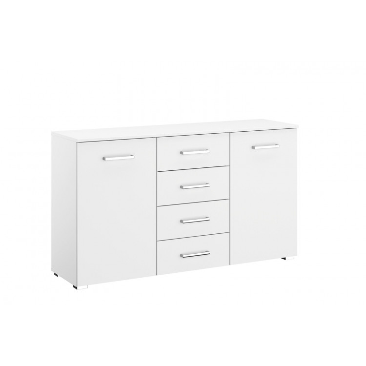 Commode contemporaine blanche 140 cm Doroty