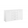 Commode contemporaine blanche 140 cm Doroty