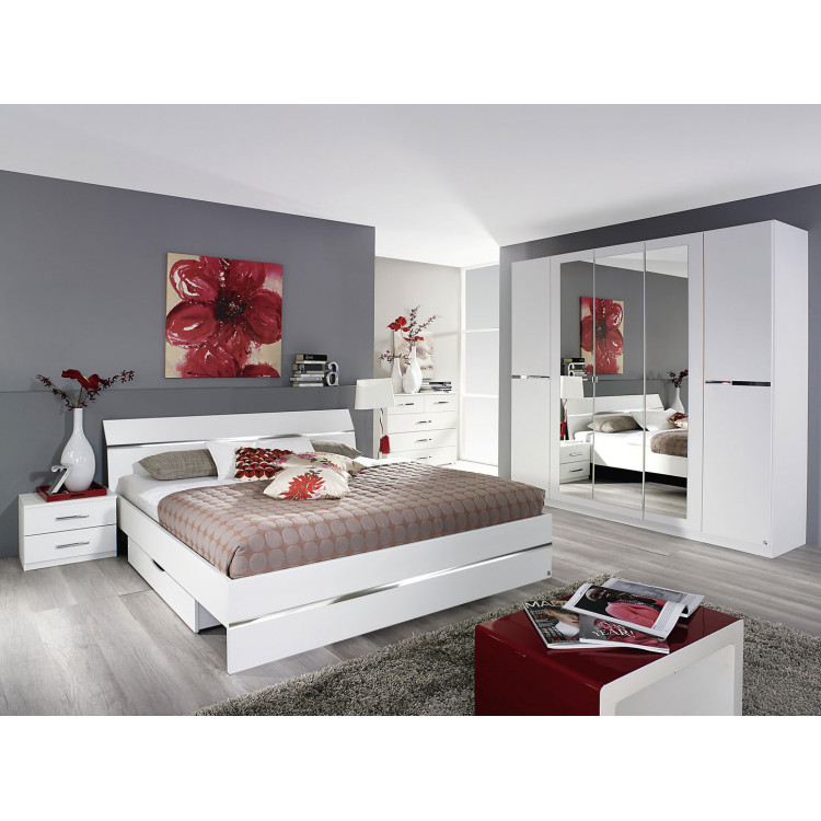 Chambre adulte contemporaine blanche Doroty