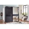 Armoire adulte moderne anthracite/verre gris Cologne