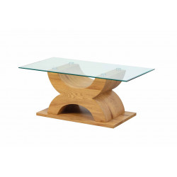 Table basse moderne chêne clair Alvina