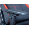 Fauteuil de bureau gamer en tissu noir/rouge Northon
