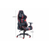 Fauteuil de bureau gamer en PU noir/rouge Avalone