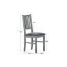 Chaise de cuisine grise style campagne (lot de 2) Louisa