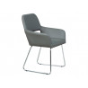 Chaise de salle à manger moderne gris foncé (lot de 2) Leanore