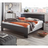 Lit adulte moderne gris/anthracite Viennes