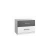 Chambre adulte contemporaine blanc/graphite Evonia