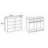 Armoire adulte contemporaine blanc/graphite Evonia