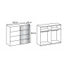 Armoire adulte contemporaine blanc/graphite Evonia I