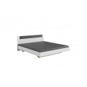 Lit adulte contemporaine blanc/graphite Evonia