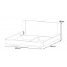 Lit adulte contemporaine blanc/graphite Evonia