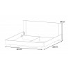 Lit adulte contemporaine blanc/graphite Evonia