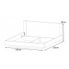 Lit adulte contemporaine blanc/graphite Evonia