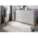 Lit escamotable horizontal contemporain blanc Jawal