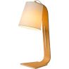 Lampe de table contemporaine en bois et tissu Christalline