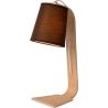 Lampe de table contemporaine en bois et tissu Christalline