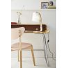 Lampe de table contemporaine en bois et tissu Christalline