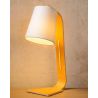 Lampe de table contemporaine en bois et tissu Christalline