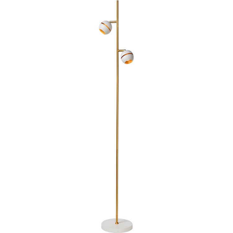 Lampadaire design droit led doré et Poly