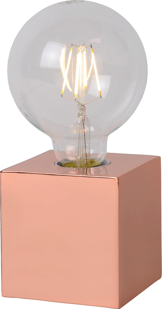 Lampe de table design Led intégré socle cubique métal Svelta