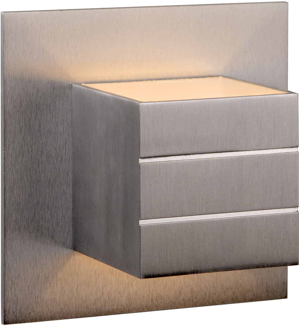 Applique contemporaine carrée en aluminium Lea