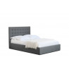 Lit coffre contemporain en tissu gris Xenor